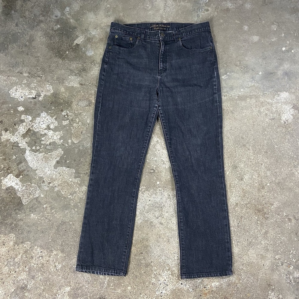 Lauren Ralph Lauren Jeans Women's Size 12 Black Classic Straight Fit Casual Wear